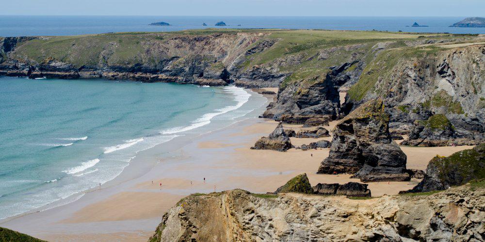 Another view of Bedruthan Steps Beach near Newquay and St Eval 